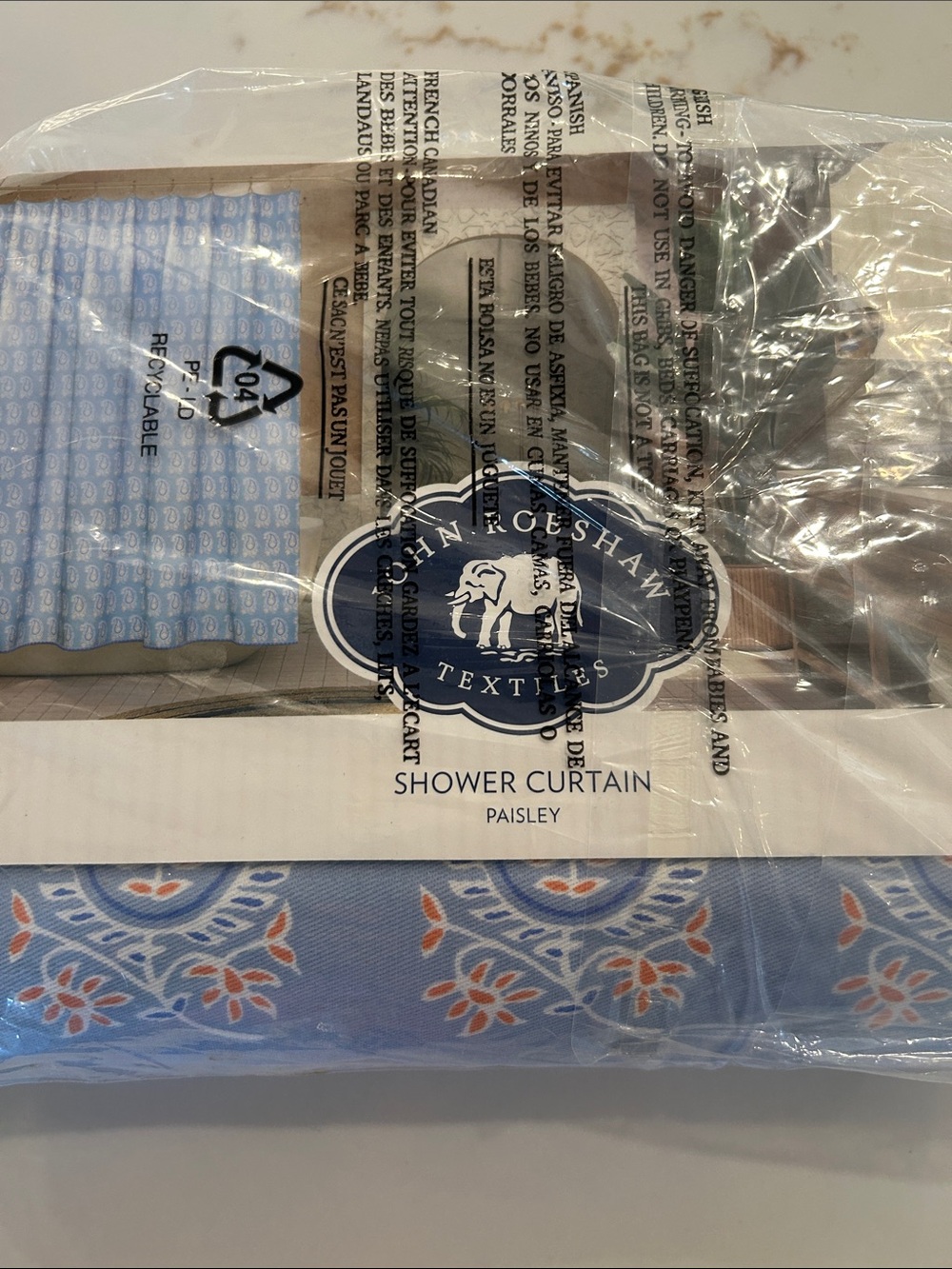 John Robshaw paisley shower curtain